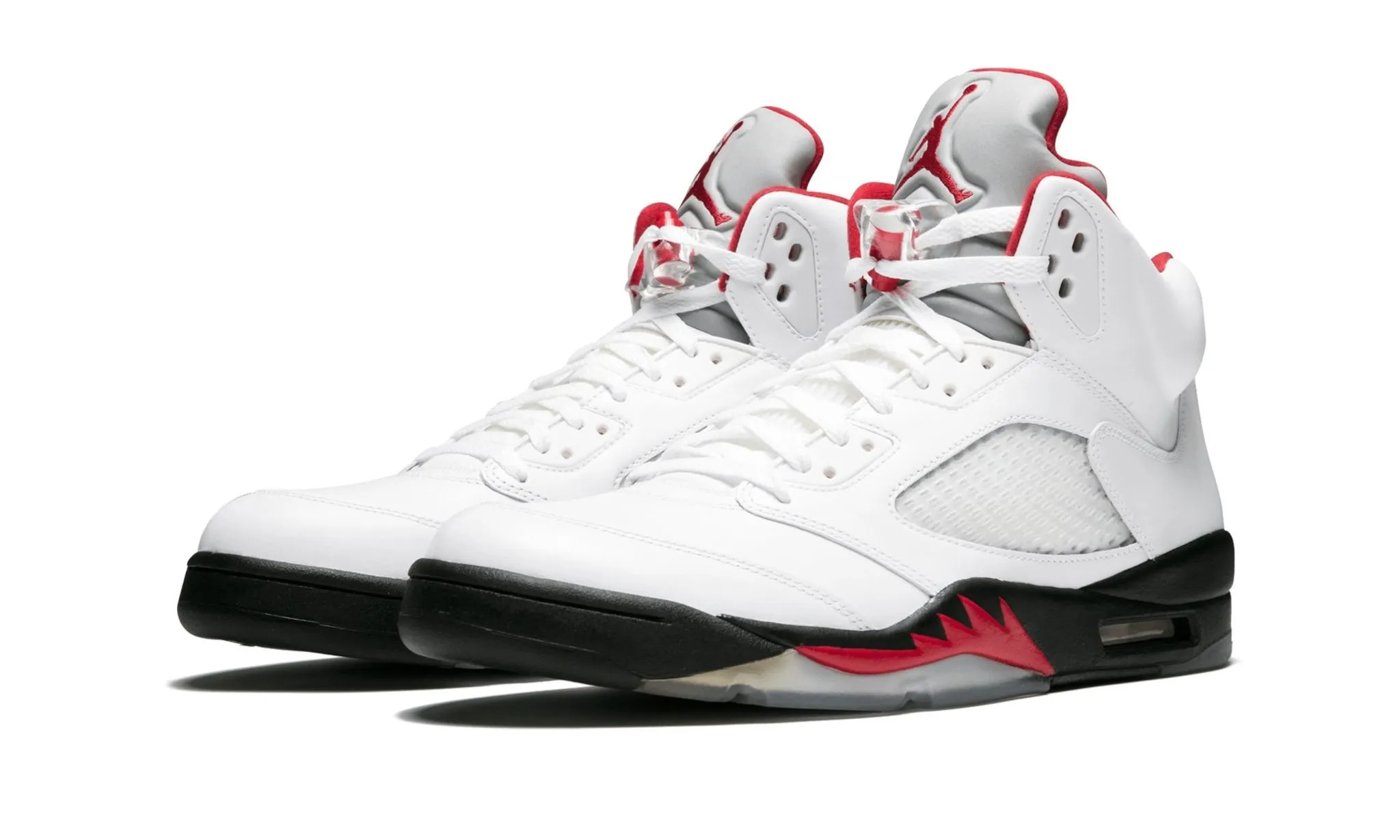 Jordan 5 Retro "Fire Red Silver Tongue" (Worn)