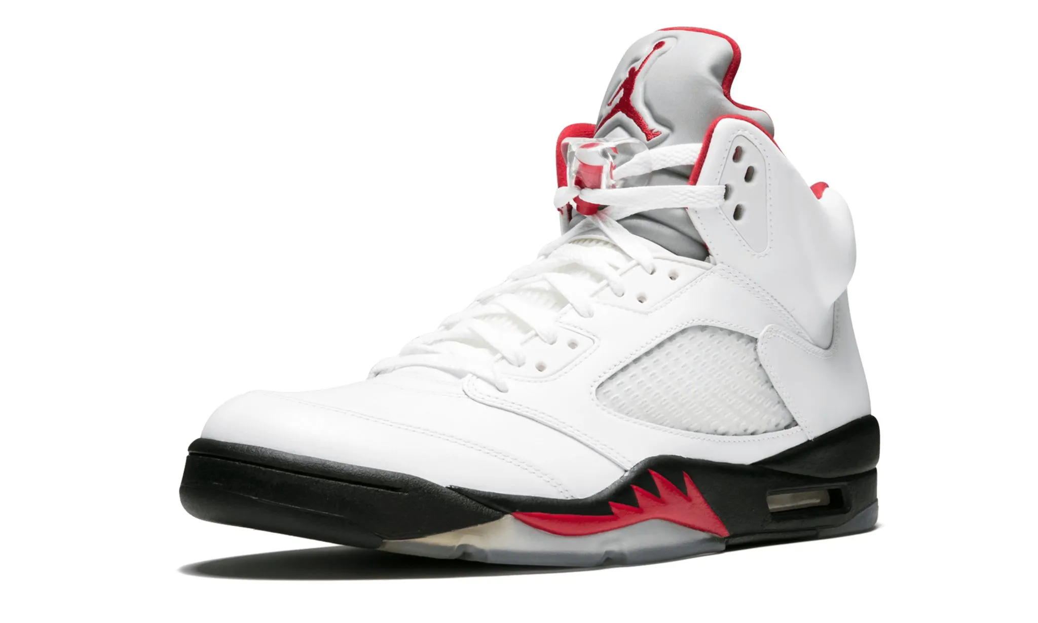 Jordan 5 Retro "Fire Red Silver Tongue" (Worn)