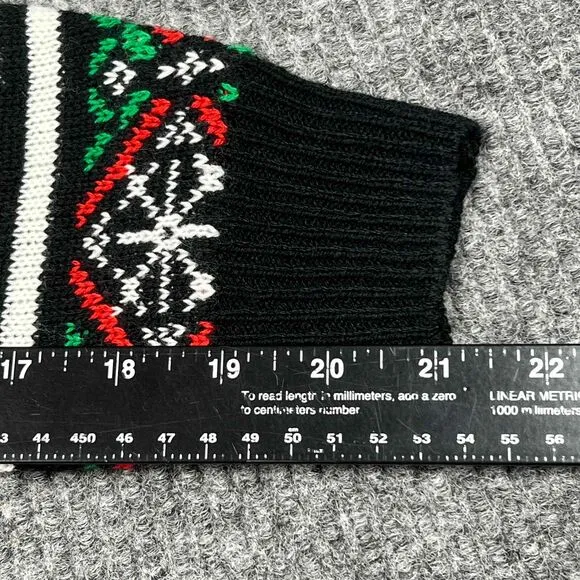Joyland Christmas Romper Black Sweater Women Small Polar Bear Hooded Zip Up NWT