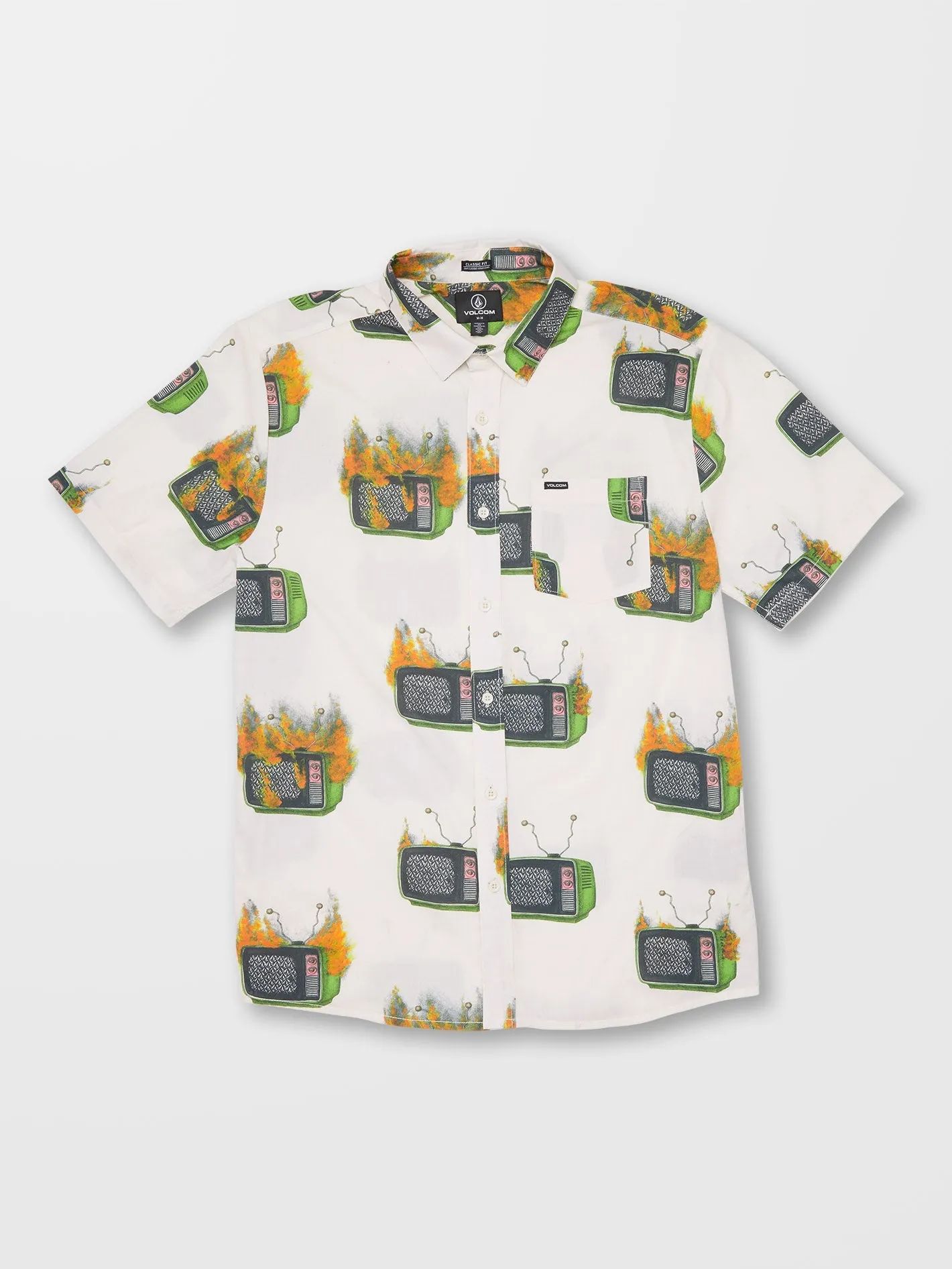 Justin Hager Woven Shirt - WHITECAP GREY