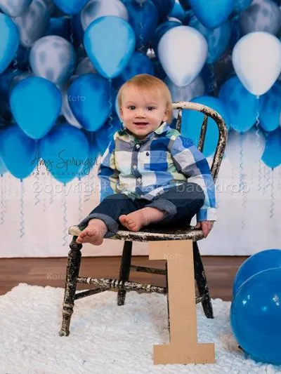 Kate Blue Balloon Photo Backdrops For Children Birthday Party Holiday