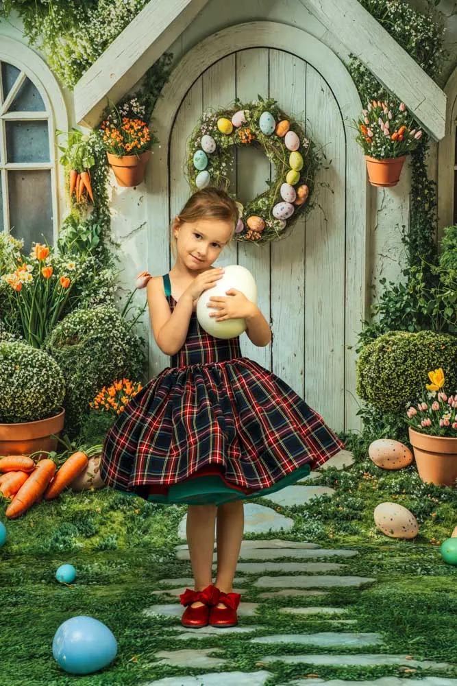 Kate Easter House Bunny Garden Carrots Backdrop Designed by Emetselch