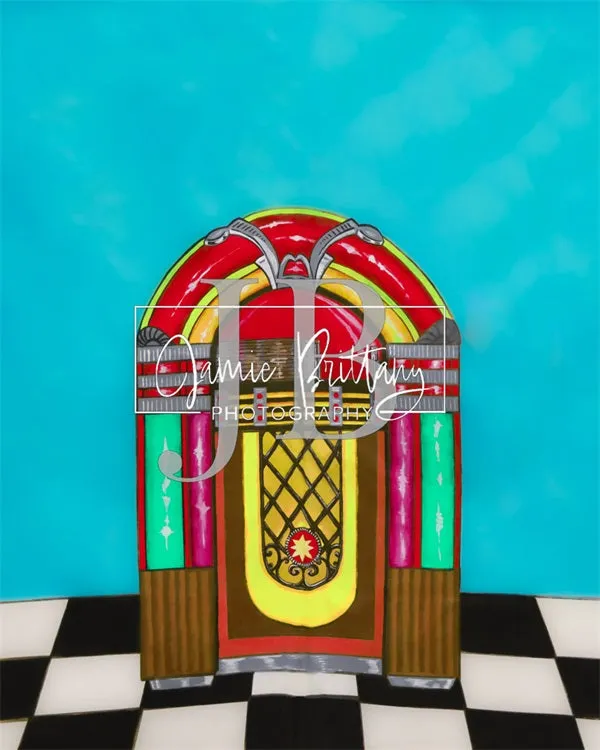 Kate Jukebox Hand Painted Backdrop for Photography Designed by JB Photography