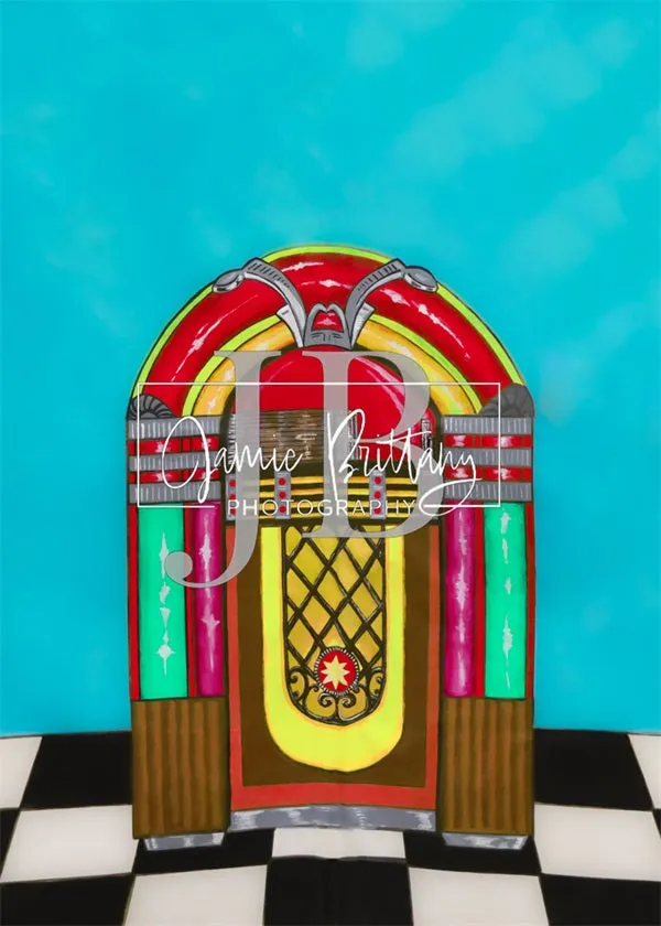 Kate Jukebox Hand Painted Backdrop for Photography Designed by JB Photography