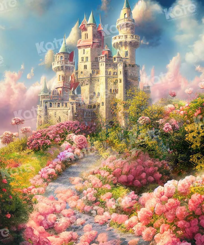 Kate Spring Garden Castle Backdrop Designed by Chain Photography