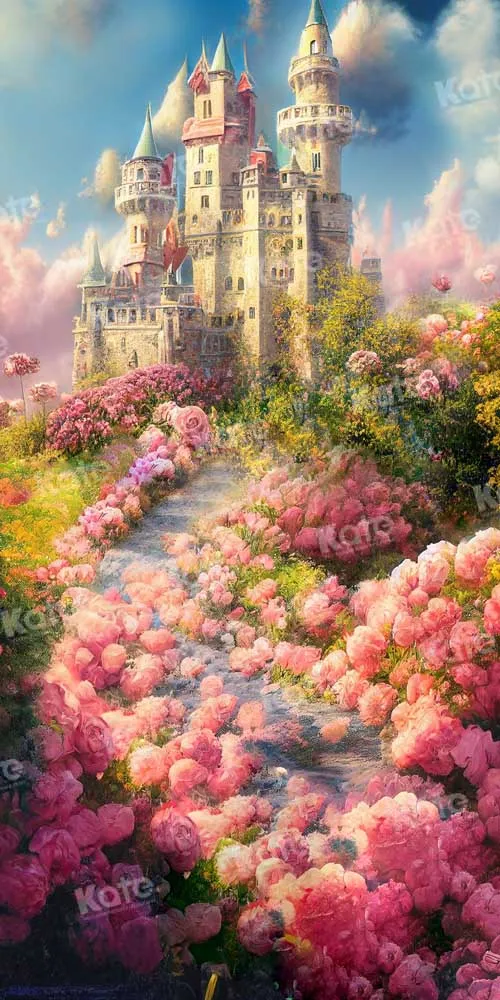 Kate Spring Garden Castle Backdrop Designed by Chain Photography