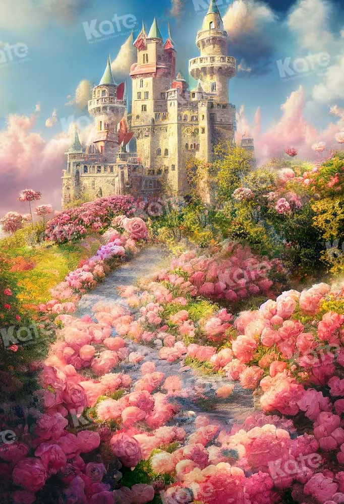 Kate Spring Garden Castle Backdrop Designed by Chain Photography