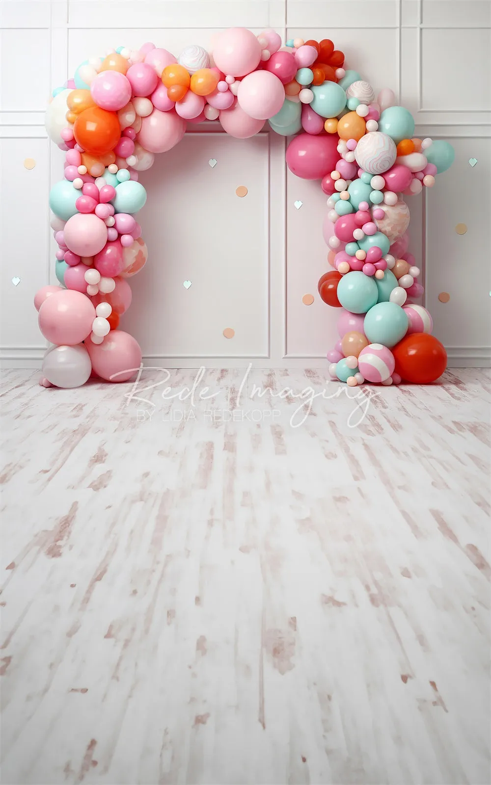 Kate Sweep Birthday Cake Smash Balloon Arch Backdrop Designed by Lidia Redekopp