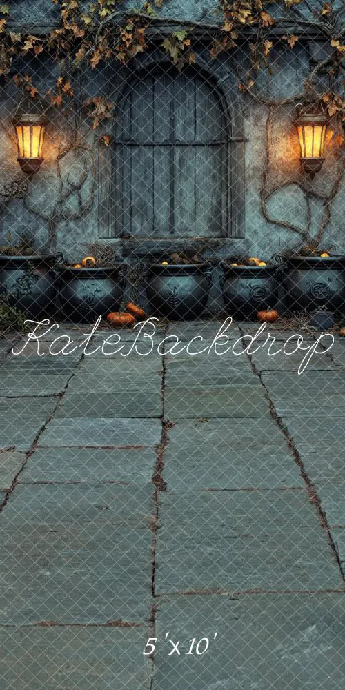 Kate Sweep Halloween Witch Arch Rustic Window Backdrop Designed by Lidia Redekopp