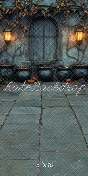 Kate Sweep Halloween Witch Arch Rustic Window Backdrop Designed by Lidia Redekopp