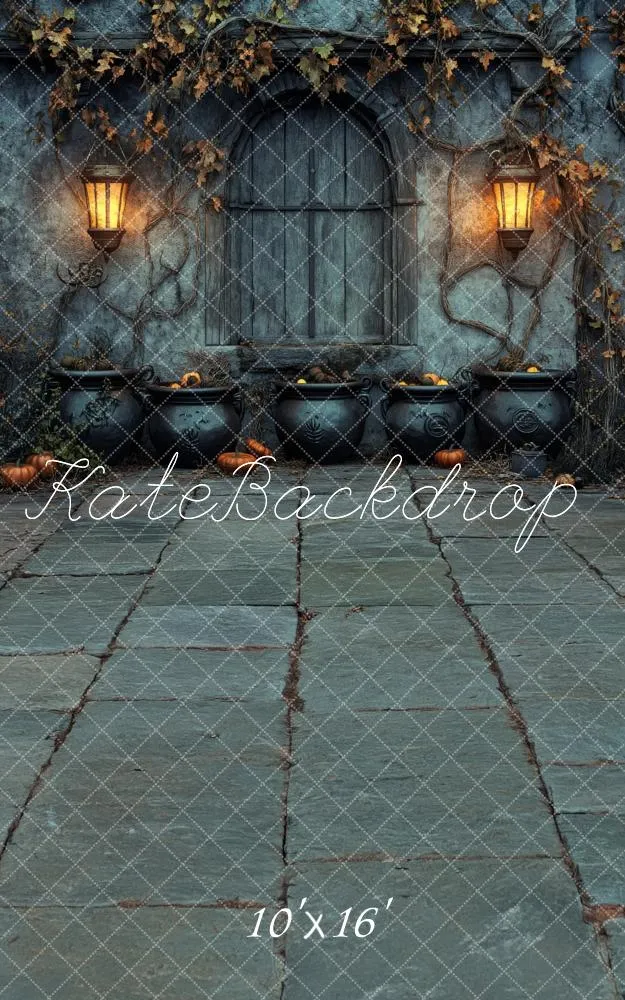 Kate Sweep Halloween Witch Arch Rustic Window Backdrop Designed by Lidia Redekopp