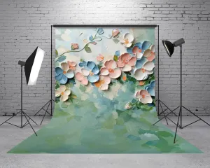 Kate Sweep Paint Floral Pastel Abstract Texture Backdrop Designed by Emetselch