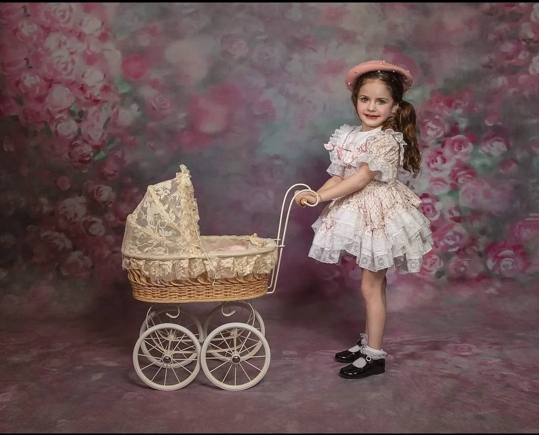 Kate Sweep Pink Florals Backdrop for Photography