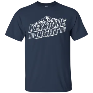 Keystone Light Beer T-Shirt Custom Designed White Worn Label Pattern