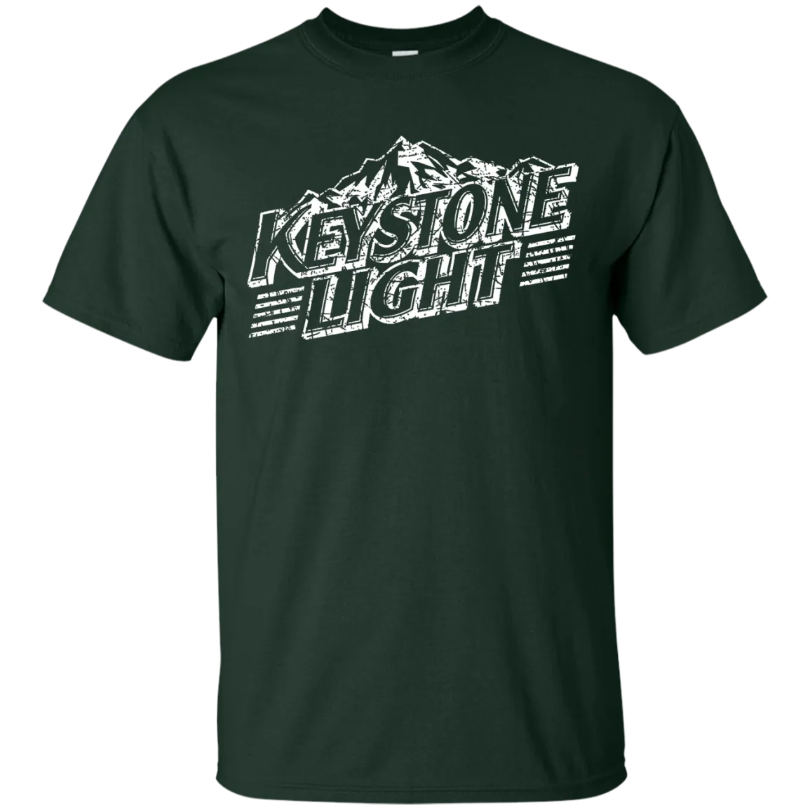 Keystone Light Beer T-Shirt Custom Designed White Worn Label Pattern