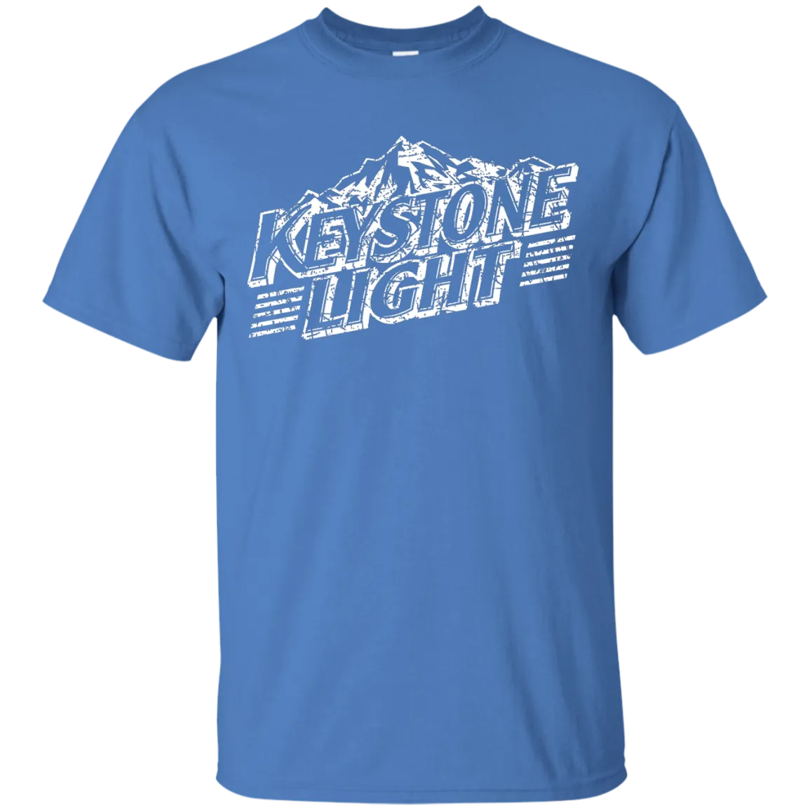 Keystone Light Beer T-Shirt Custom Designed White Worn Label Pattern