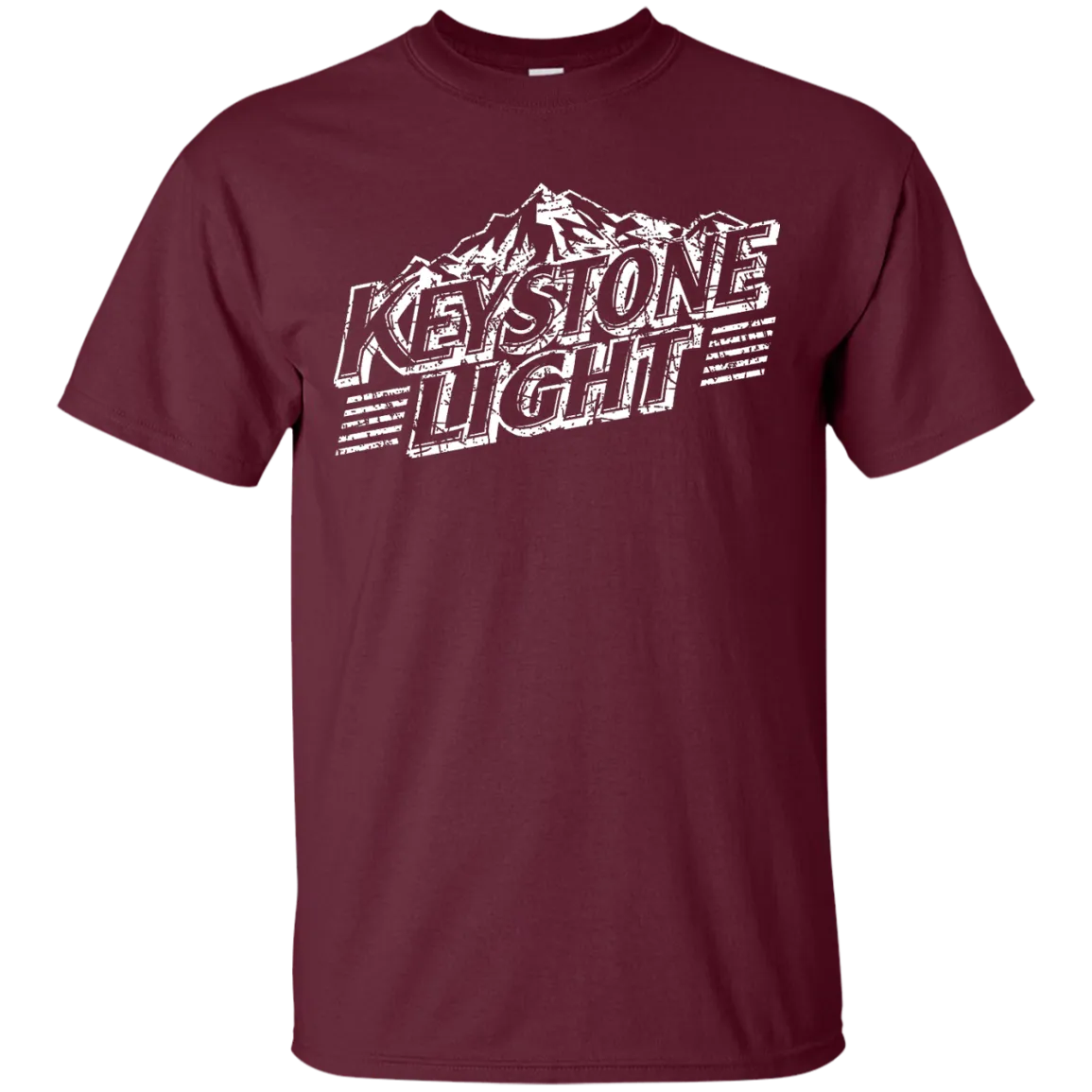 Keystone Light Beer T-Shirt Custom Designed White Worn Label Pattern