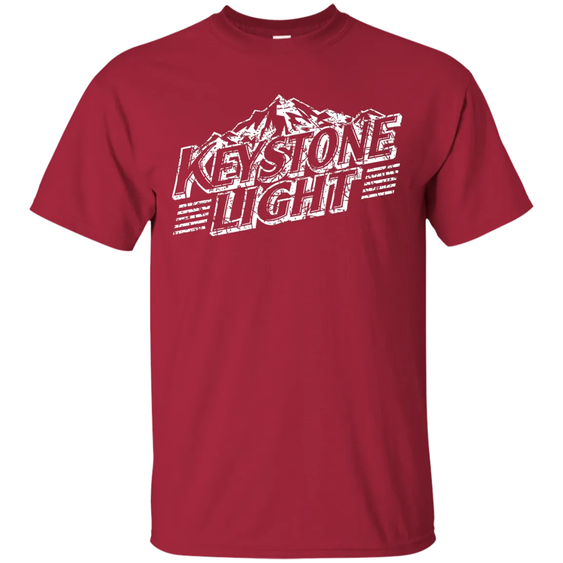 Keystone Light Beer T-Shirt Custom Designed White Worn Label Pattern