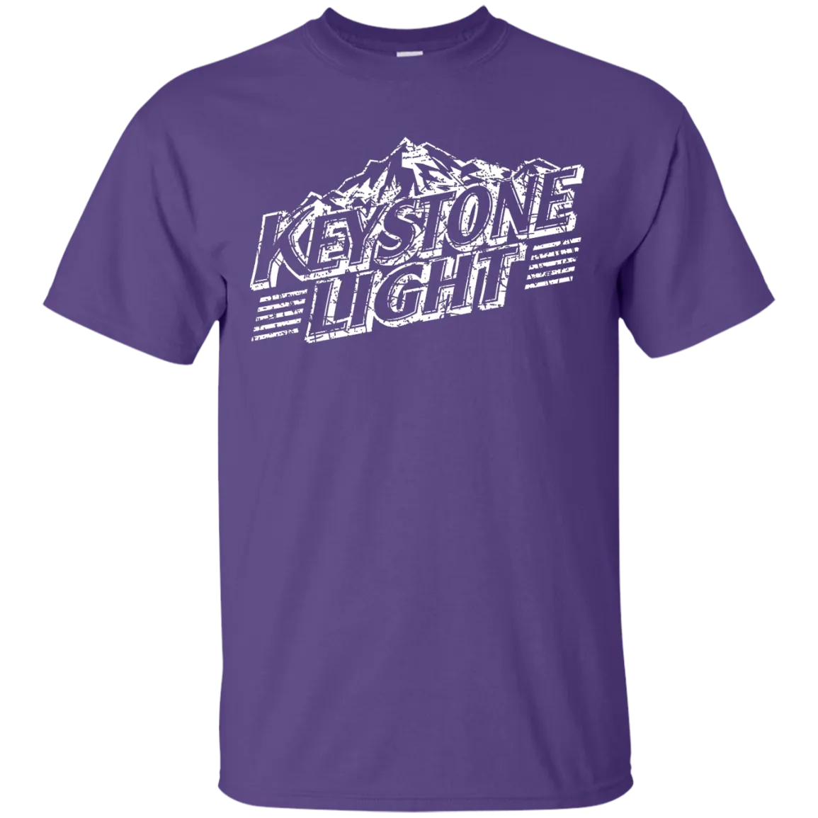 Keystone Light Beer T-Shirt Custom Designed White Worn Label Pattern