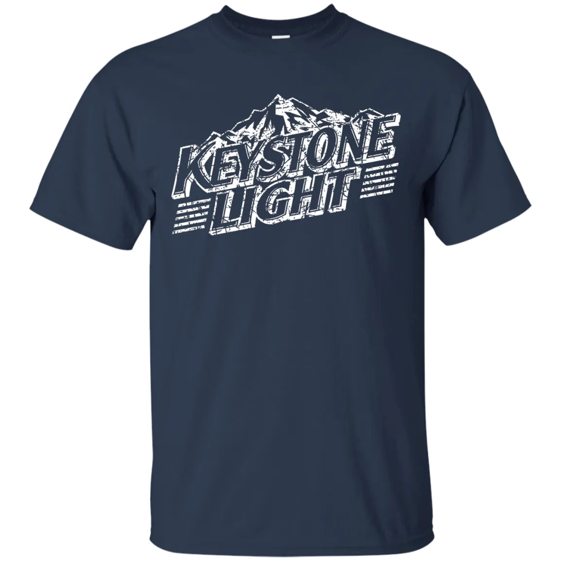 Keystone Light Beer T-Shirt Custom Designed White Worn Label Pattern