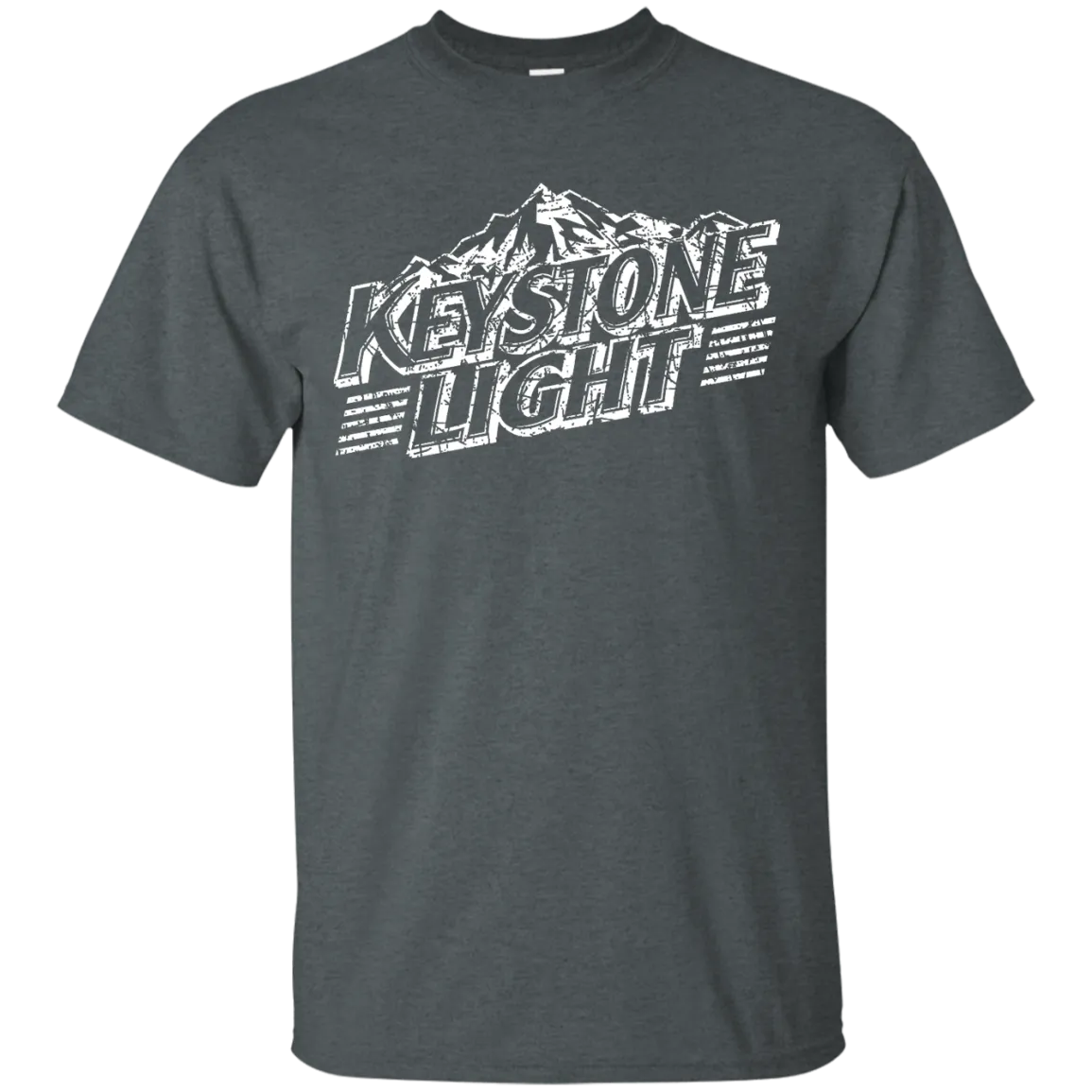 Keystone Light Beer T-Shirt Custom Designed White Worn Label Pattern