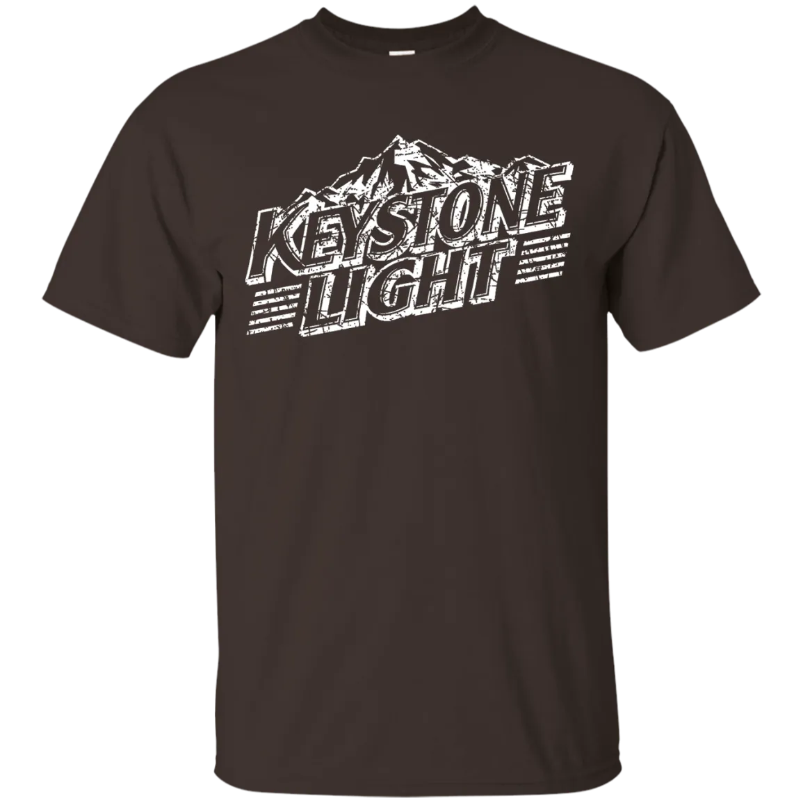 Keystone Light Beer T-Shirt Custom Designed White Worn Label Pattern