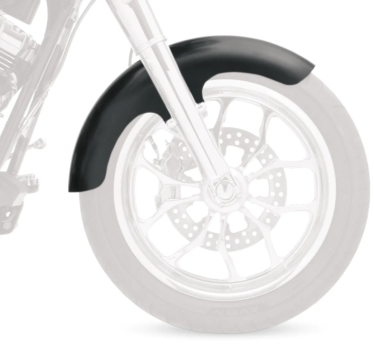 Klock Werks KW05-02-0024E Tire Hugger Series Thickster Front Fender for Narrow 21in. Wheel