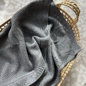 Knitted Grey Blanket