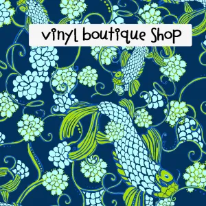 Koi Fish Lilly Inspired Printed Patterned Craft Vinyl