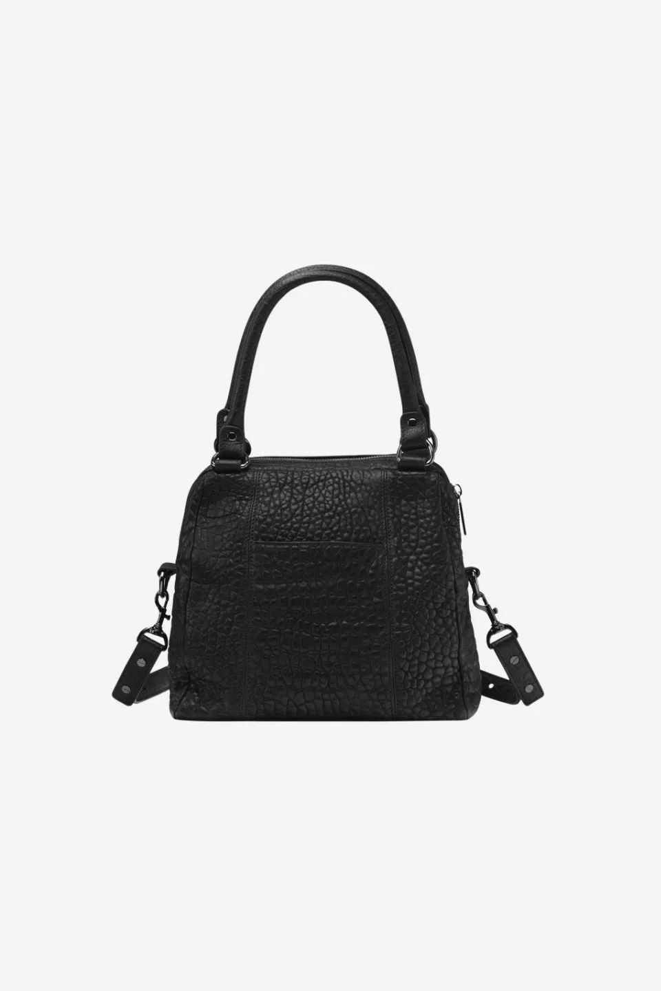 Last Mountains Top Handle Black Bubble Shoulder Bag