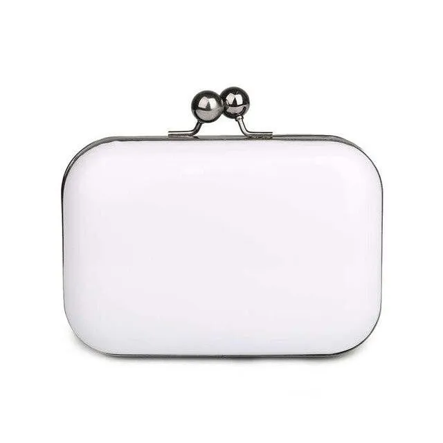 Leather Evening Bags Candy Color Plaid Clutches