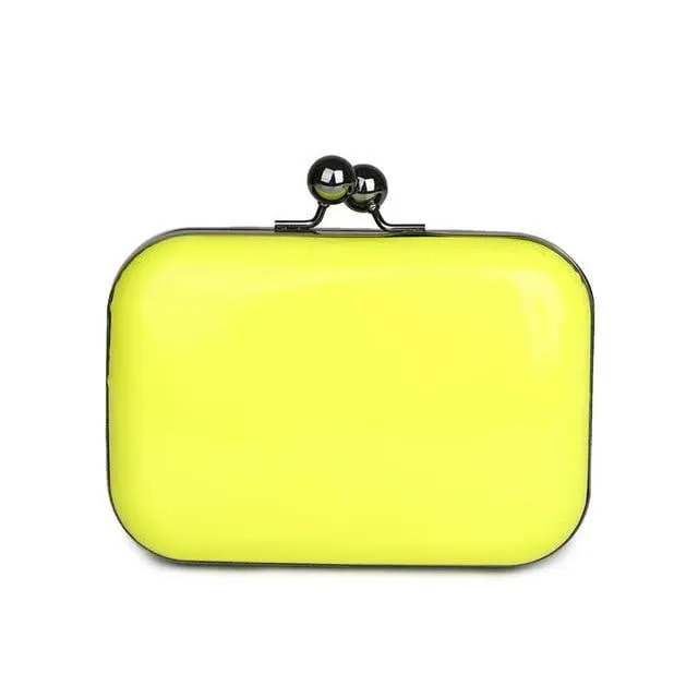 Leather Evening Bags Candy Color Plaid Clutches