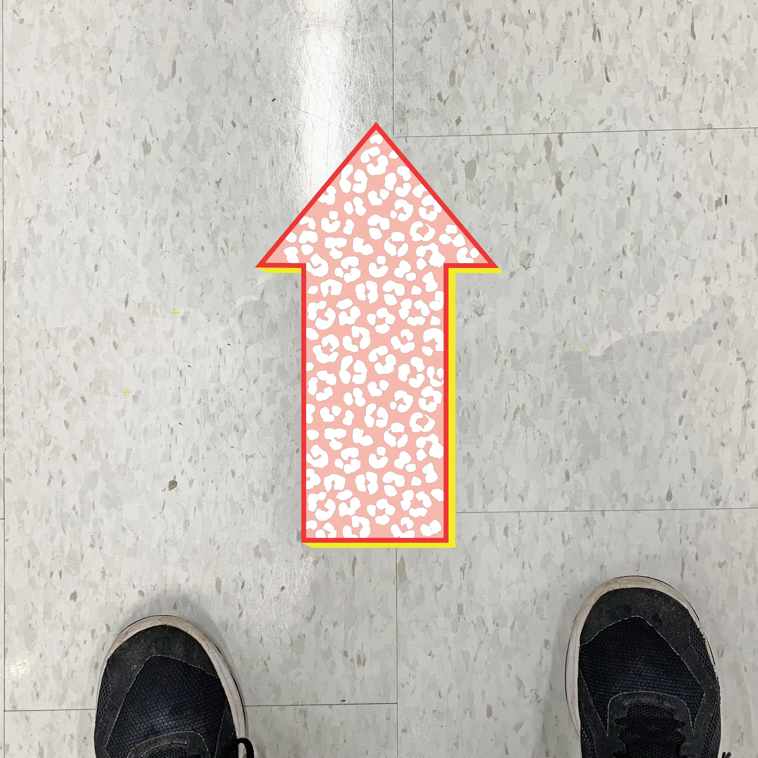 Leopard Print Arrow Floor Graphics