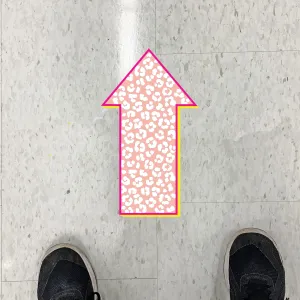 Leopard Print Arrow Floor Graphics