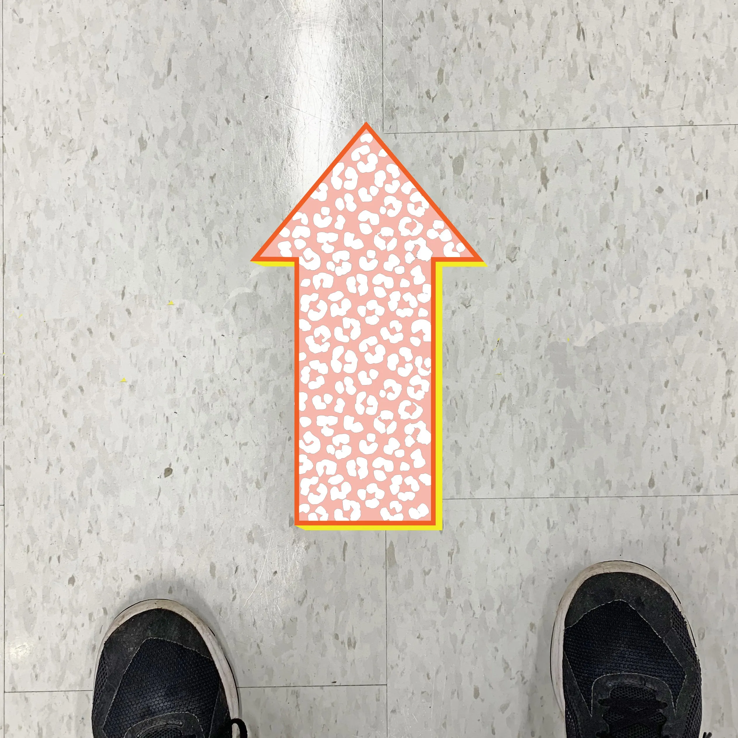 Leopard Print Arrow Floor Graphics
