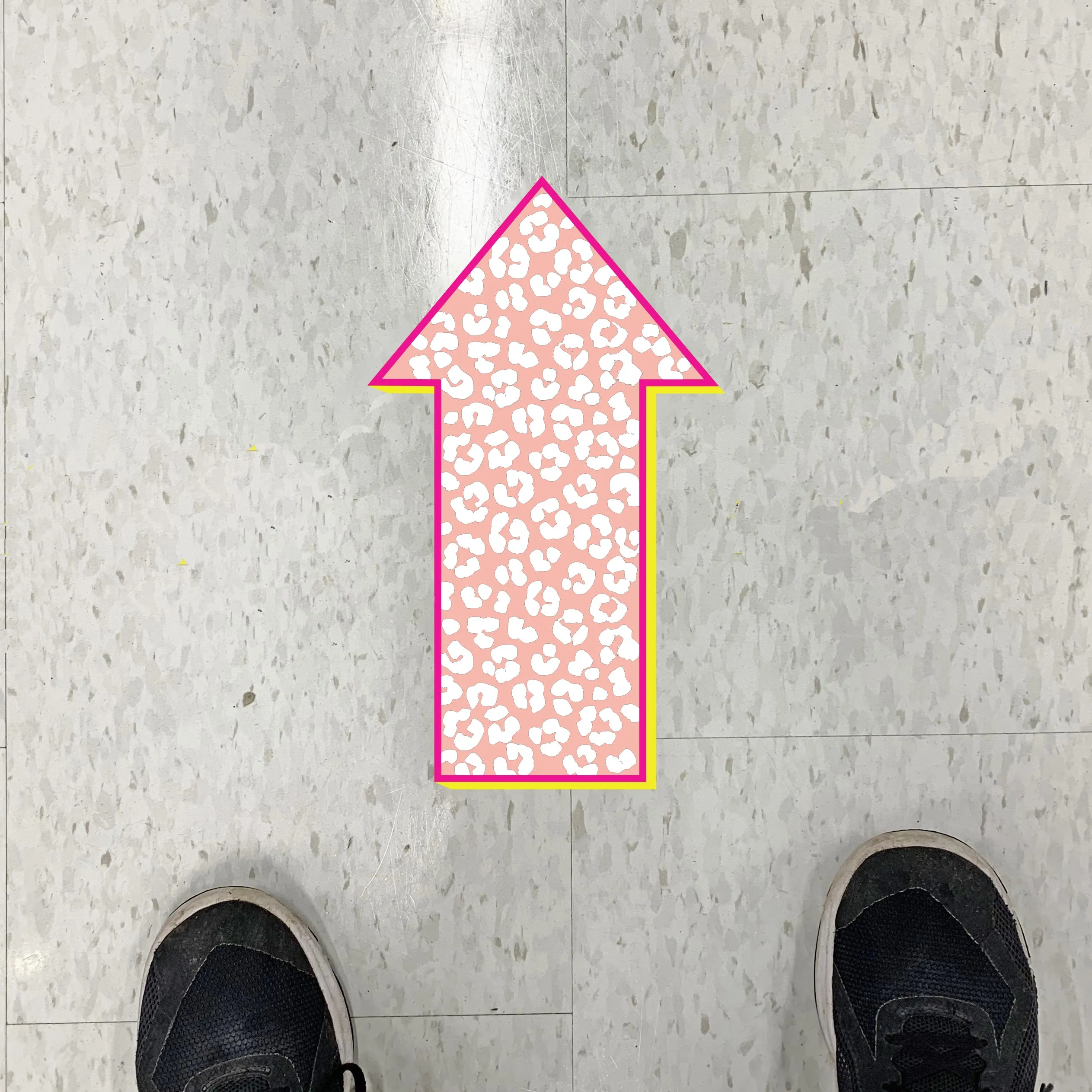 Leopard Print Arrow Floor Graphics