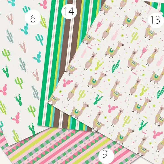 Llama Cacti Heat Transfer Vinyl Sheet