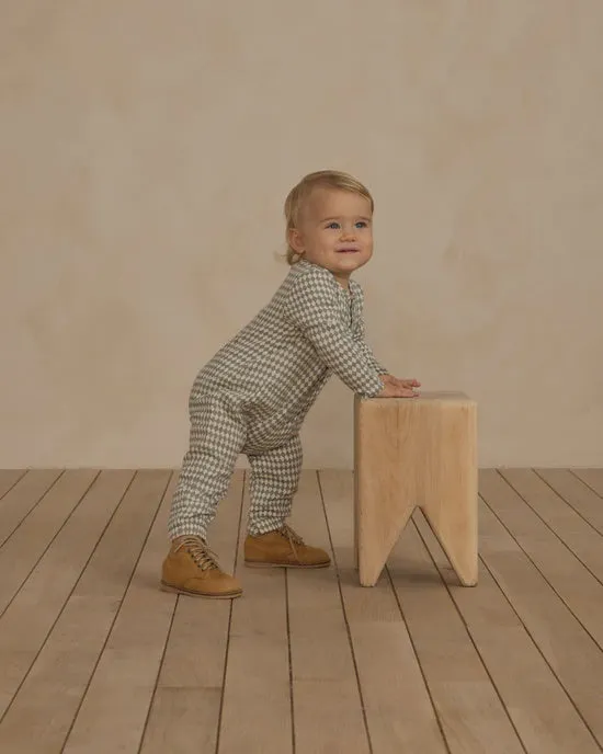 Long Sleeve Woven Jumpsuit-Laural Diamond