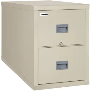 Lorell White Vertical Fireproof File Cabinet - 2-Drawer