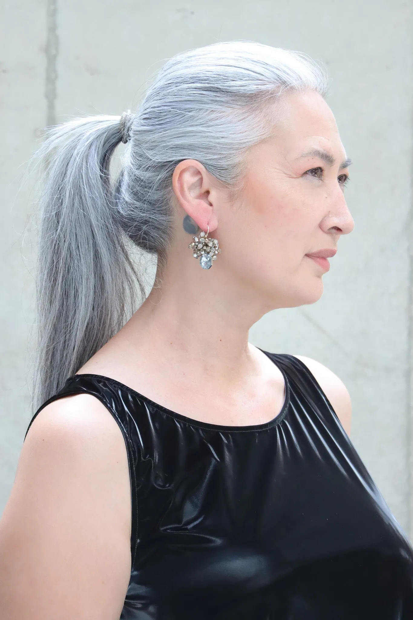 maria calderara Crystal Bunch Earrings (2 Colors)