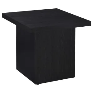 Max Square Engineered Laminate End Side Table Black