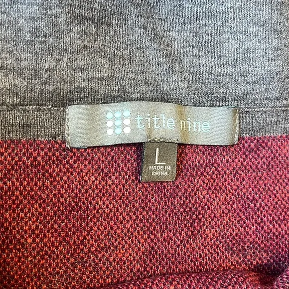 MERINO WOOL Geometric Patterned Skirt Burgundy/ Orange SIZE LARGE TITLE NINE