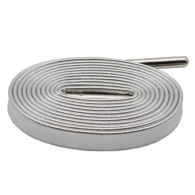 Metallic Leather Shoelaces