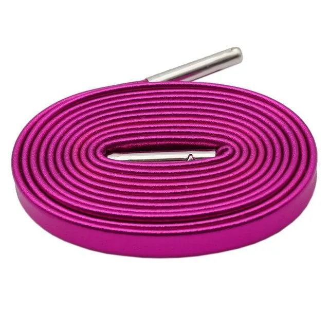 Metallic Leather Shoelaces