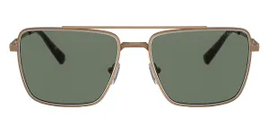 Michael Kors MK 1154 18993H Square Metal Gold Sunglasses with Green Lens