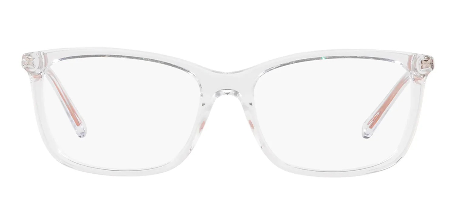 Michael Kors MK 4030 3998 Rectangle Plastic Clear Eyeglasses with Logo Stamped Demo Lenses Lens