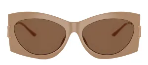 Michael Kors NAVARRA MK 2235U 355573 Irregular Plastic Brown Sunglasses with Brown Lens