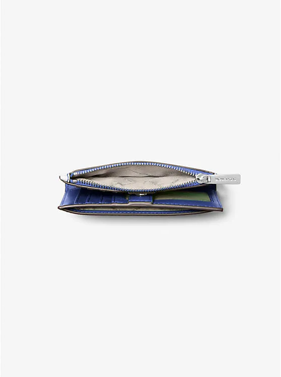 Micheal Kors Jet Set Charm Striped Card Case Cobalt Multi