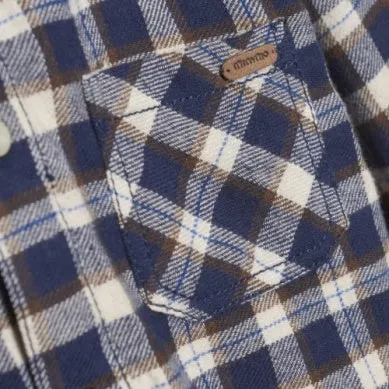 Minymo Boys Long Sleeve Hooded Check Shirt - Parisian Night