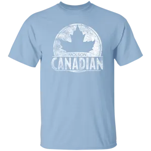 Molson Canadian Beer T-shirt Distressed Worn Label Pattern